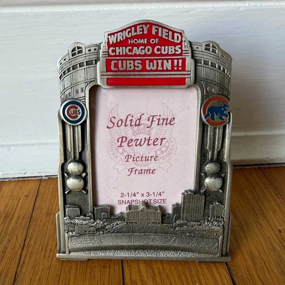 Wrigley Field Chicago Cubs Solid Pewter Picture Frame Vintage